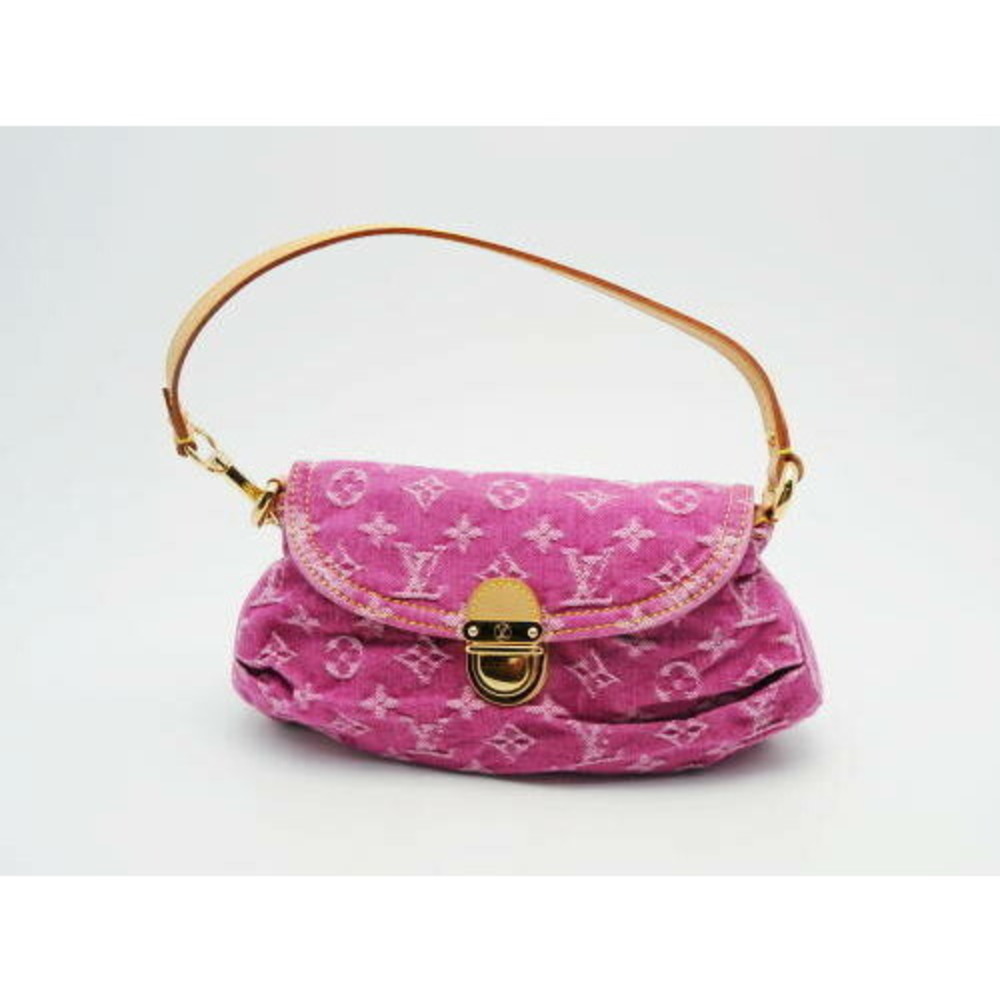 Louis Vuitton Monogram Denim Pleaty Fuchsia Pink